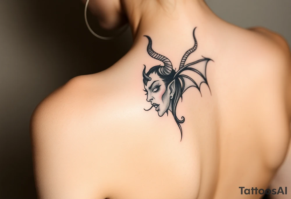 Sexy devil tattoo idea