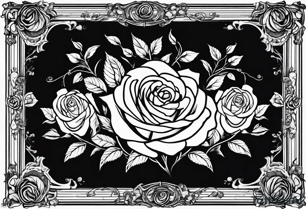 A Nightingale singing in a bush of Damascus roses above a music sheet tattoo idea A Nightingale singing in a bush of Damascus roses above a music sheet tattoo idea