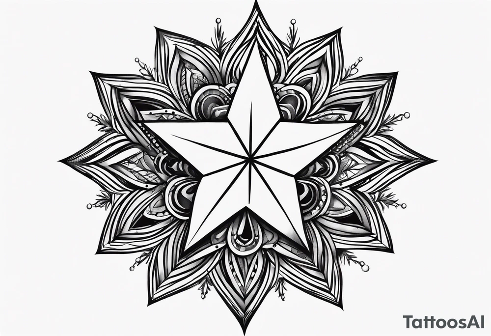 simple star tattoo idea