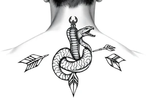snake with arrow with around chest
, tattoo idea