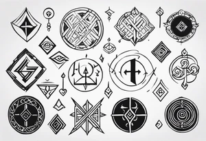 Ancient Rune Symbols tattoo idea