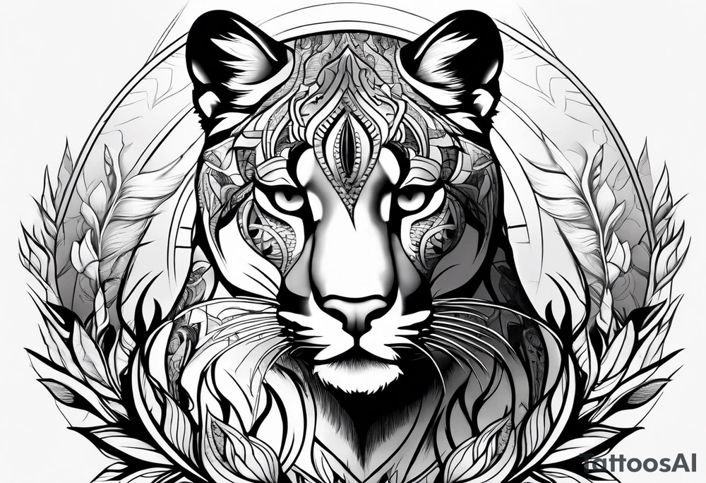Mountain lion tattoo idea