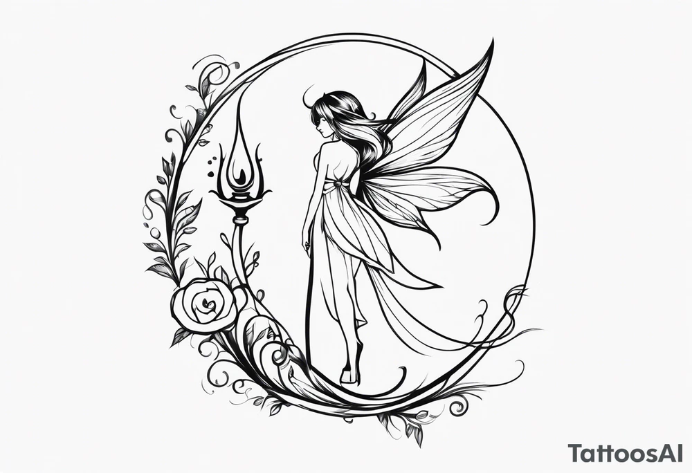 A fairy with a tail tattoo idea