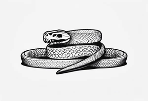 Snake with Skull tattoo idea