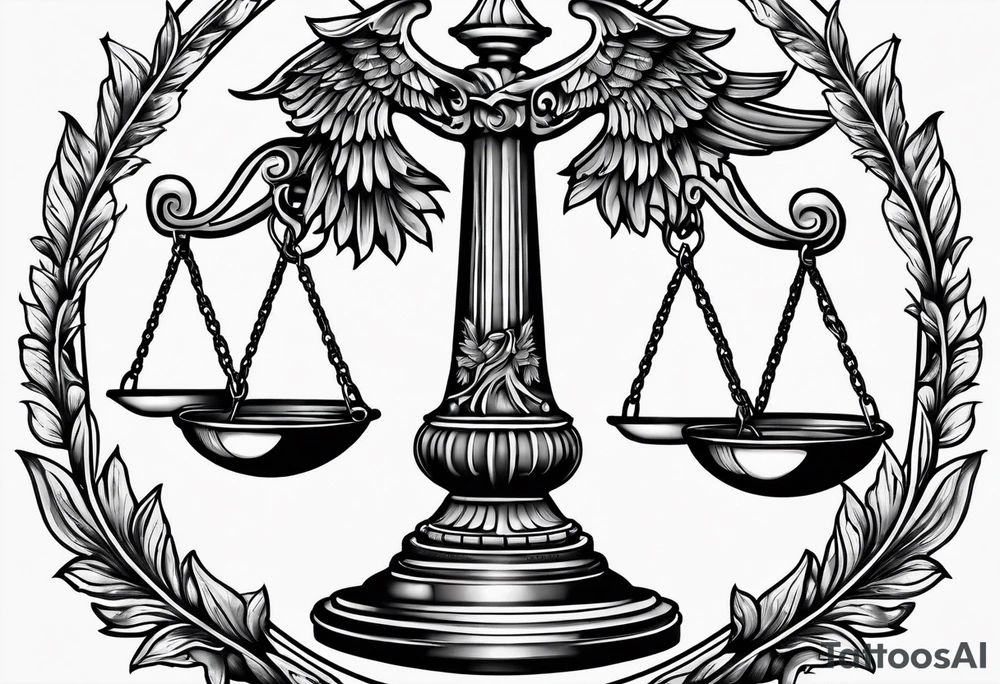 scales of justice tattoo idea