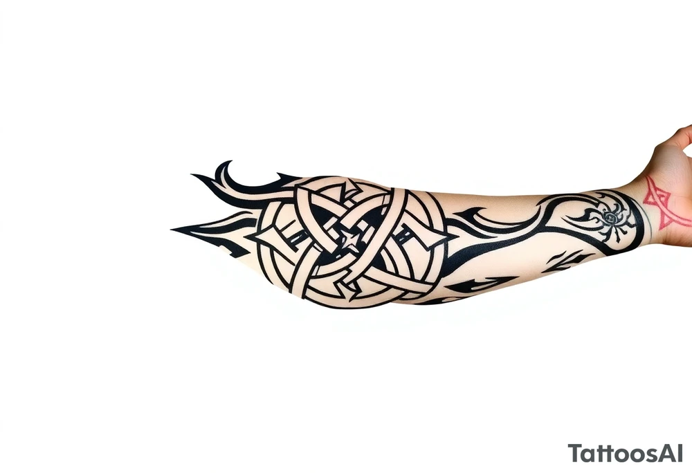 tibetan endless knot tattoo idea