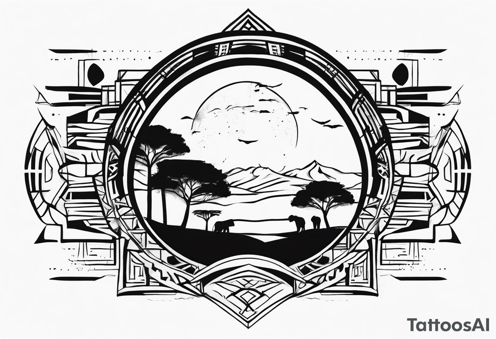 african chrest tattoo tattoo idea