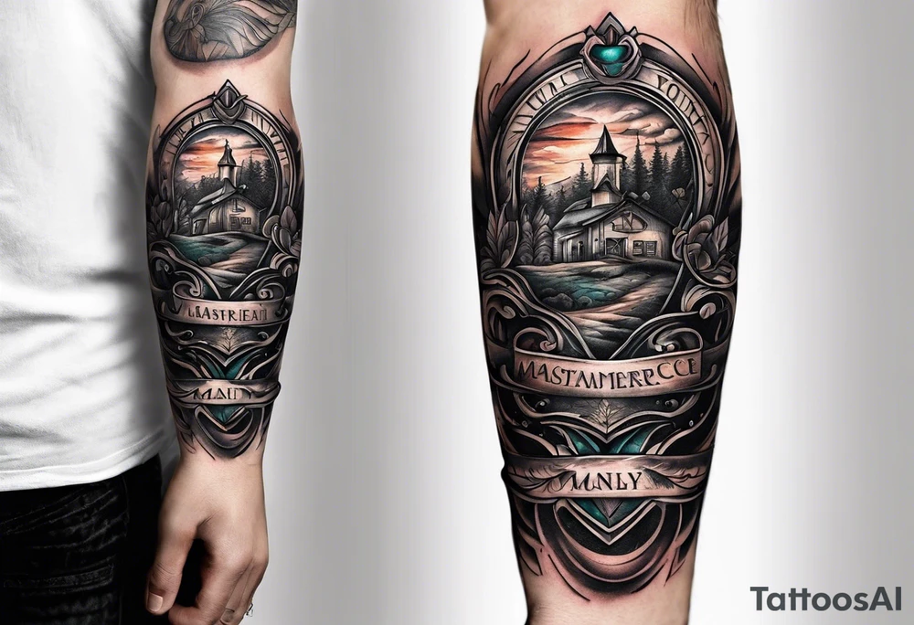 Children and grandchildren names manly tattoo on my forearm tattoo idea