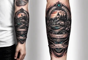 Children and grandchildren names manly tattoo on my forearm tattoo idea