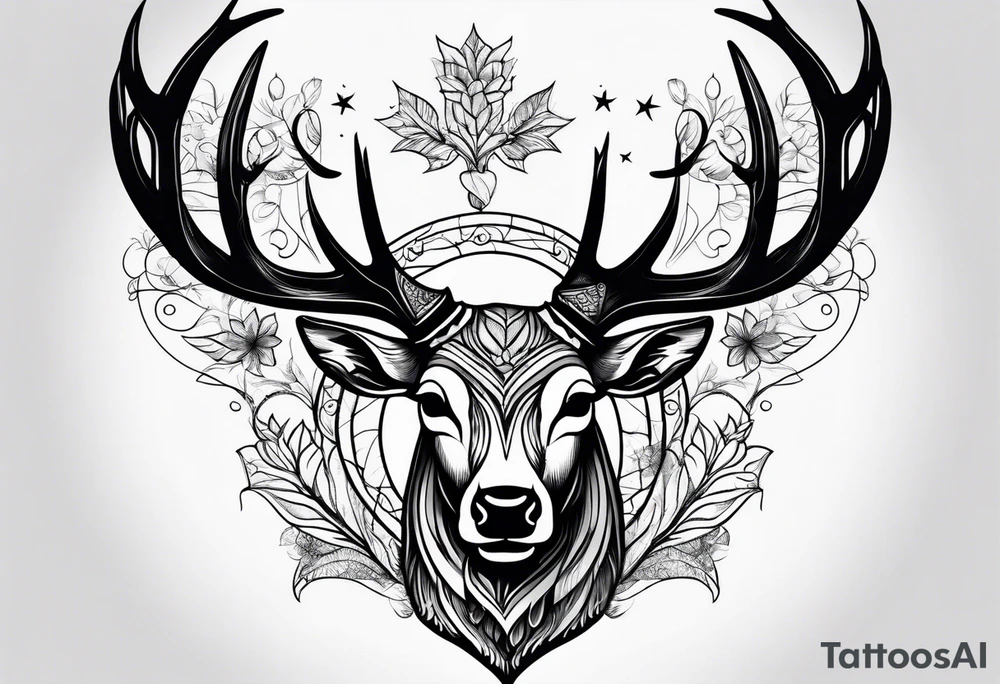 Deer horn tattoo idea