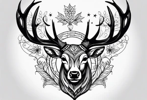 Deer horn tattoo idea