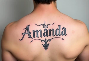 Amanda name with Harry Potter deathly hsllows tattoo idea
