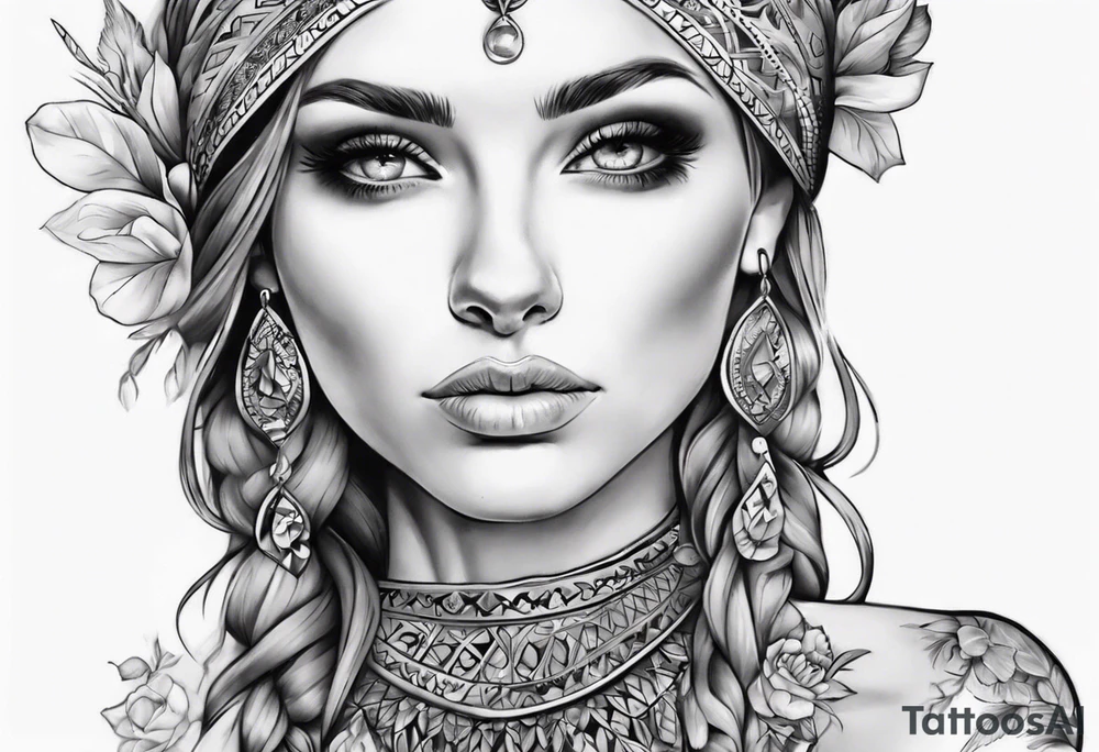 Beautiful Ukrainian Woman Forward tattoo idea