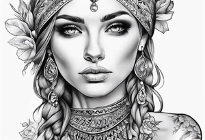Beautiful Ukrainian Woman Forward tattoo idea