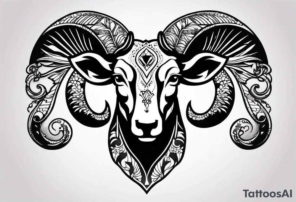 Aries zodiac with name Grace Elizabeth tattoo idea