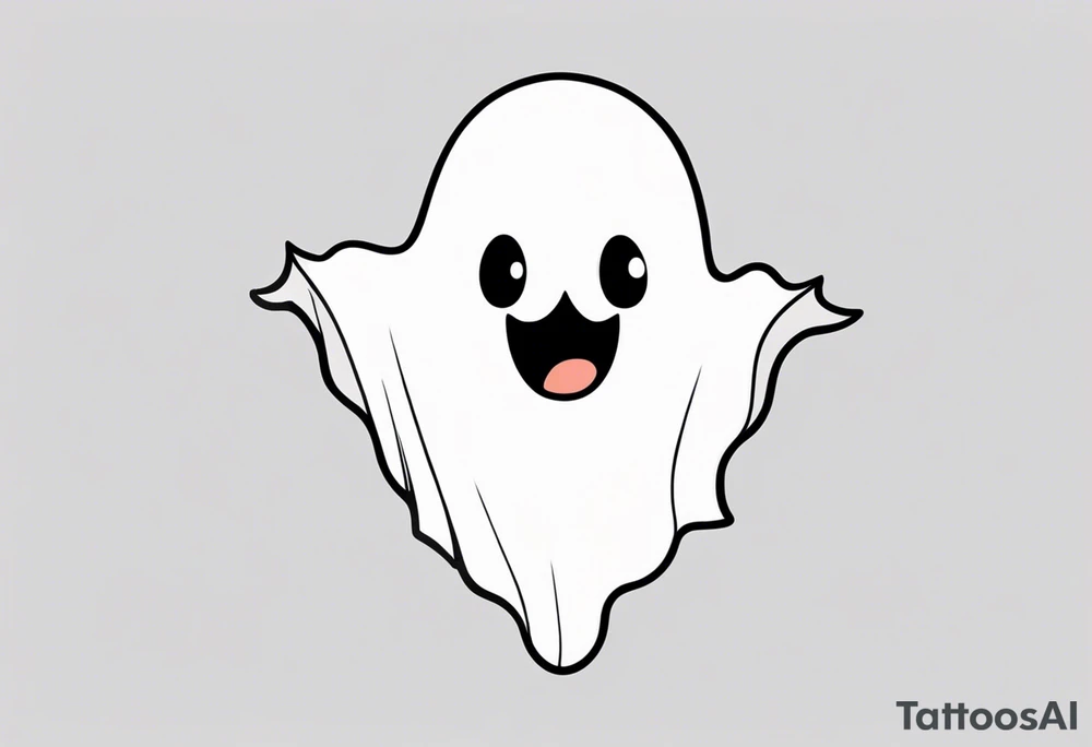 Cute ghost tattoo design tattoo idea