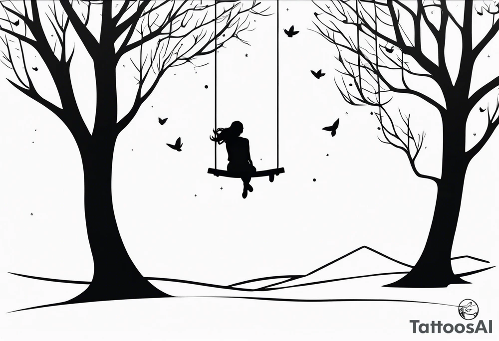 swinging from trees tattoo idea