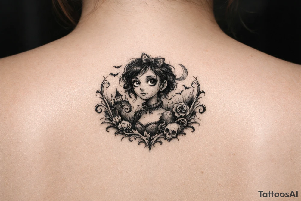 Un. Tatou, inspiré des classiques de film de Tim Burton. tattoo idea