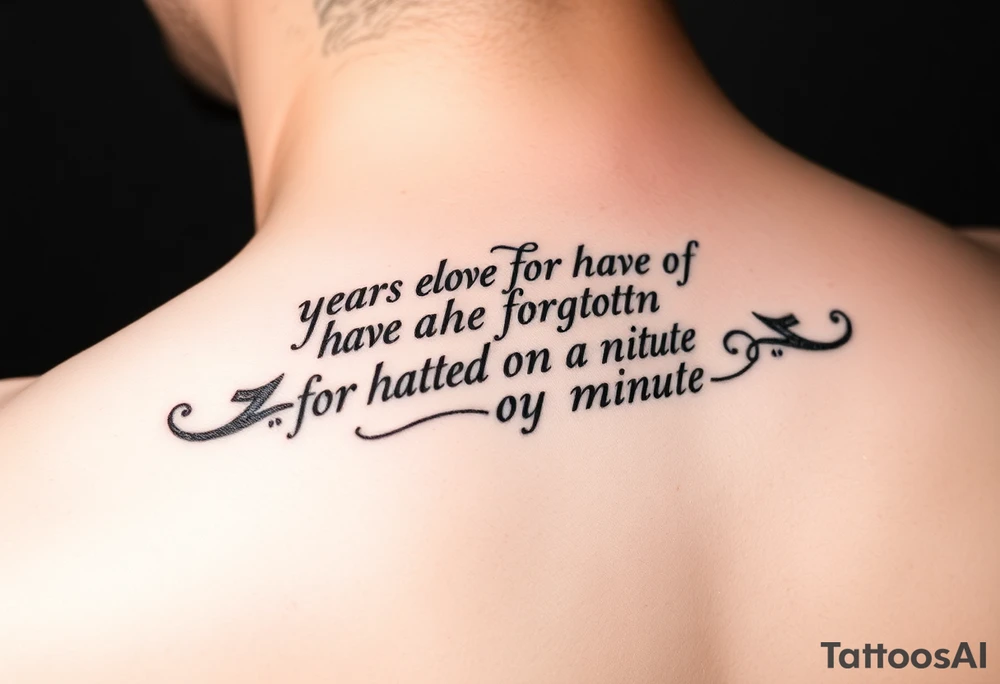 Years of love have been forgotten in the hatred of a minute tattoo idea