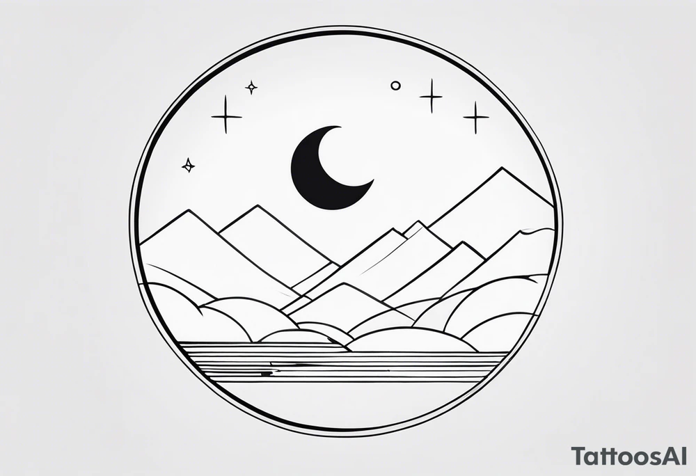 sacred moon tattoo idea