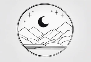 sacred moon tattoo idea