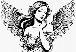 Small angel tatto tattoo idea