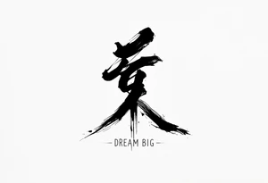 Dream big in kanji tattoo idea