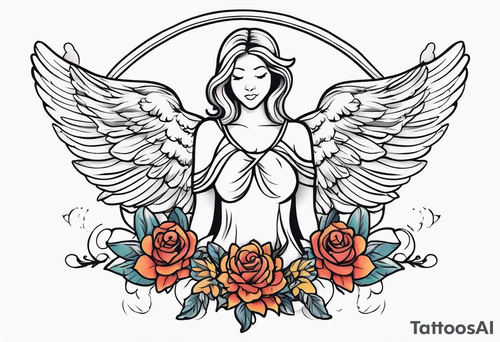 444 with an angel tattoo idea
