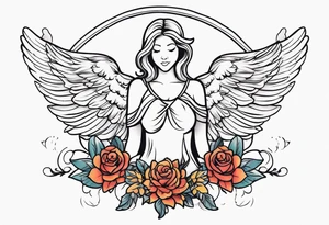 444 with an angel tattoo idea