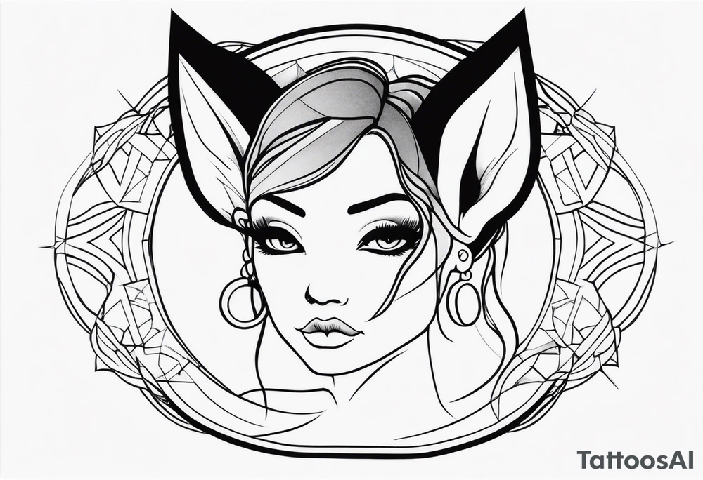 pointed ears tattoo idea