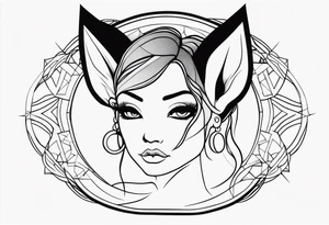 pointed ears tattoo idea