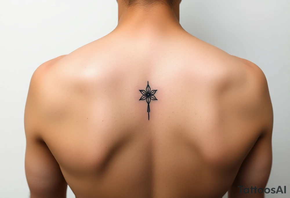 Simple minimalist feminine tattoo small line art on arm tattoo idea