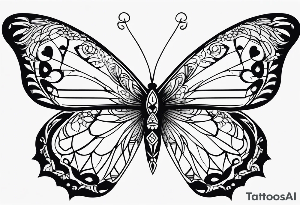 Buterfly patterns tattoo idea