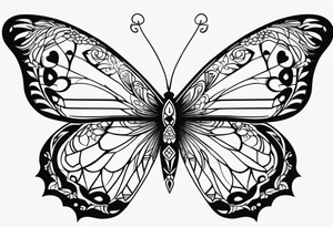 Buterfly patterns tattoo idea