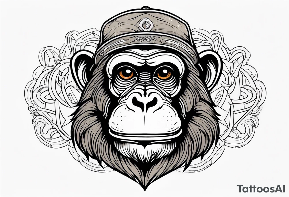 rich monkey tattoo idea