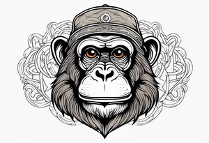 rich monkey tattoo idea