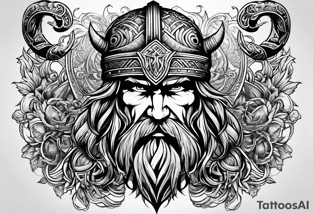Valhalla viking pride tattoo idea