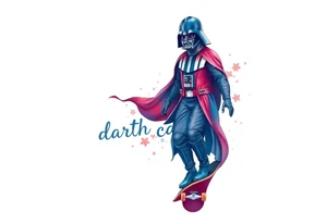 Darth Vader skateboarding >
blue & red
skateboard say "darth carter" tattoo idea