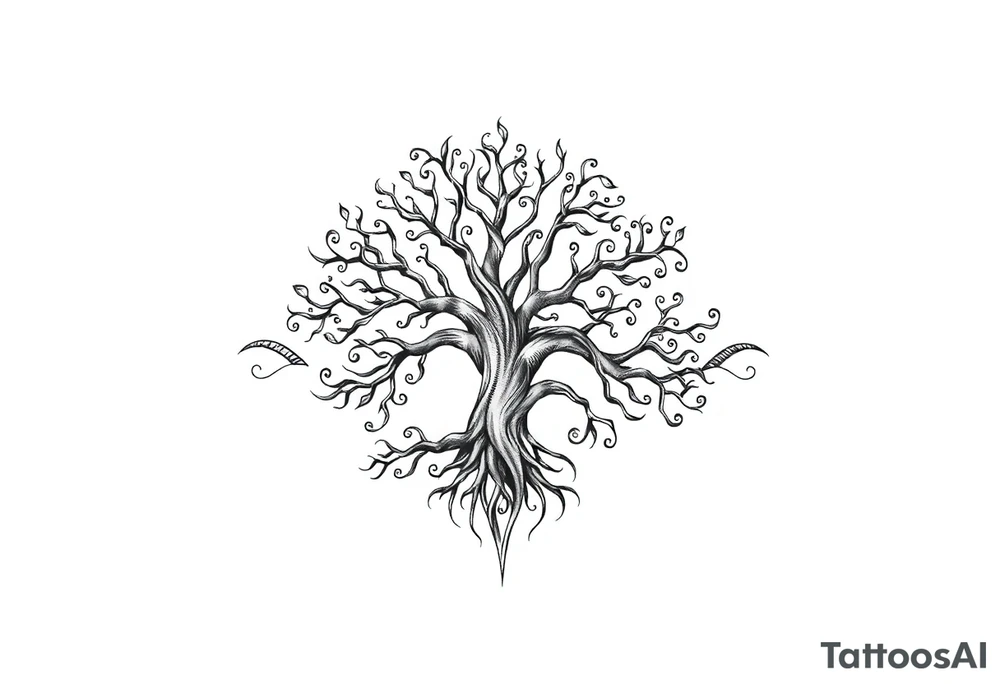 Irish shoulder tattoo, that is non-religious and has a Celtic tree tattoo idea