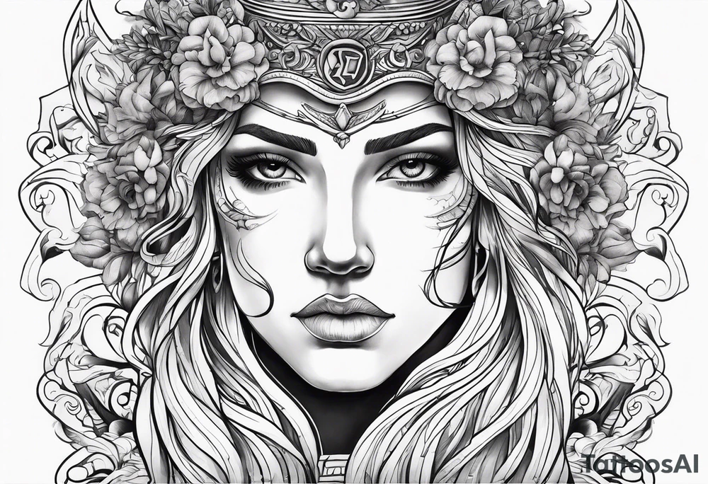 Tattoo that symbolizes Strentgh and pain with Greek mythology tattoo idea