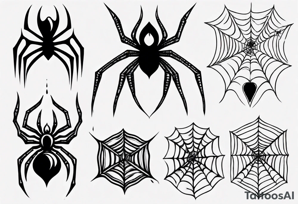 Spider with the number 8 on its back tattoo idea