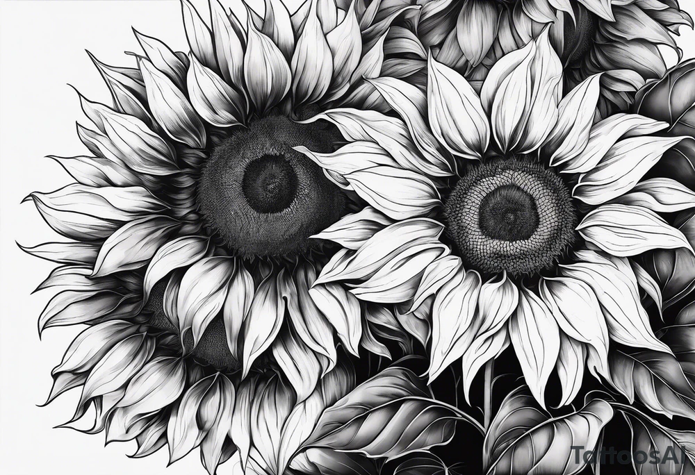 a sunflower tattoo idea