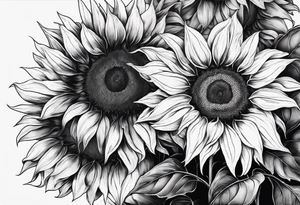a sunflower tattoo idea