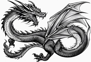 LONG TAIL DRAGON tattoo idea
