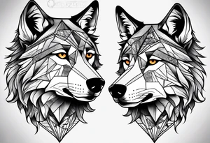 a head of a wolf tattoo idea