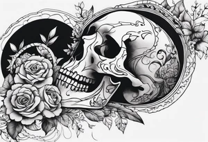 broken skeletal arm tattoo idea
