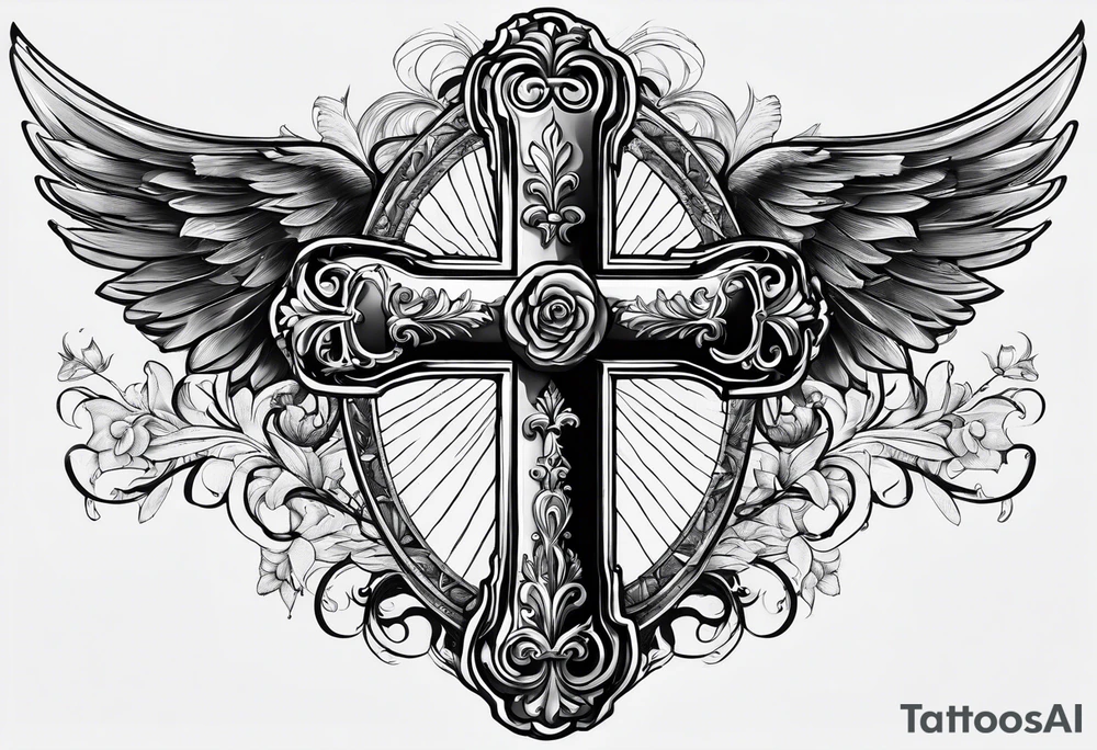 1 Corinthians 13:4 with cross tattoo idea