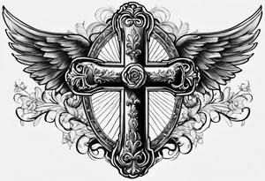 1 Corinthians 13:4 with cross tattoo idea