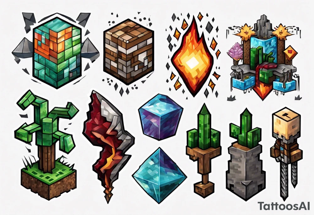 Minecraft tattoo idea