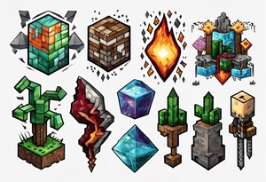 Minecraft tattoo idea
